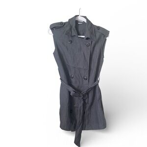 Island Company Charcoal Linen Dress